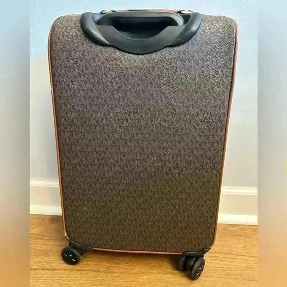 Michael Kors Monogram Carry On Luggage Brown - Picture 2 of 15